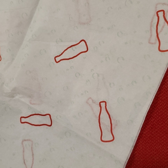 COKE bottle outline bubble graphics HTF Coca-Cola tissue paper Collectible - Picture 2 of 4